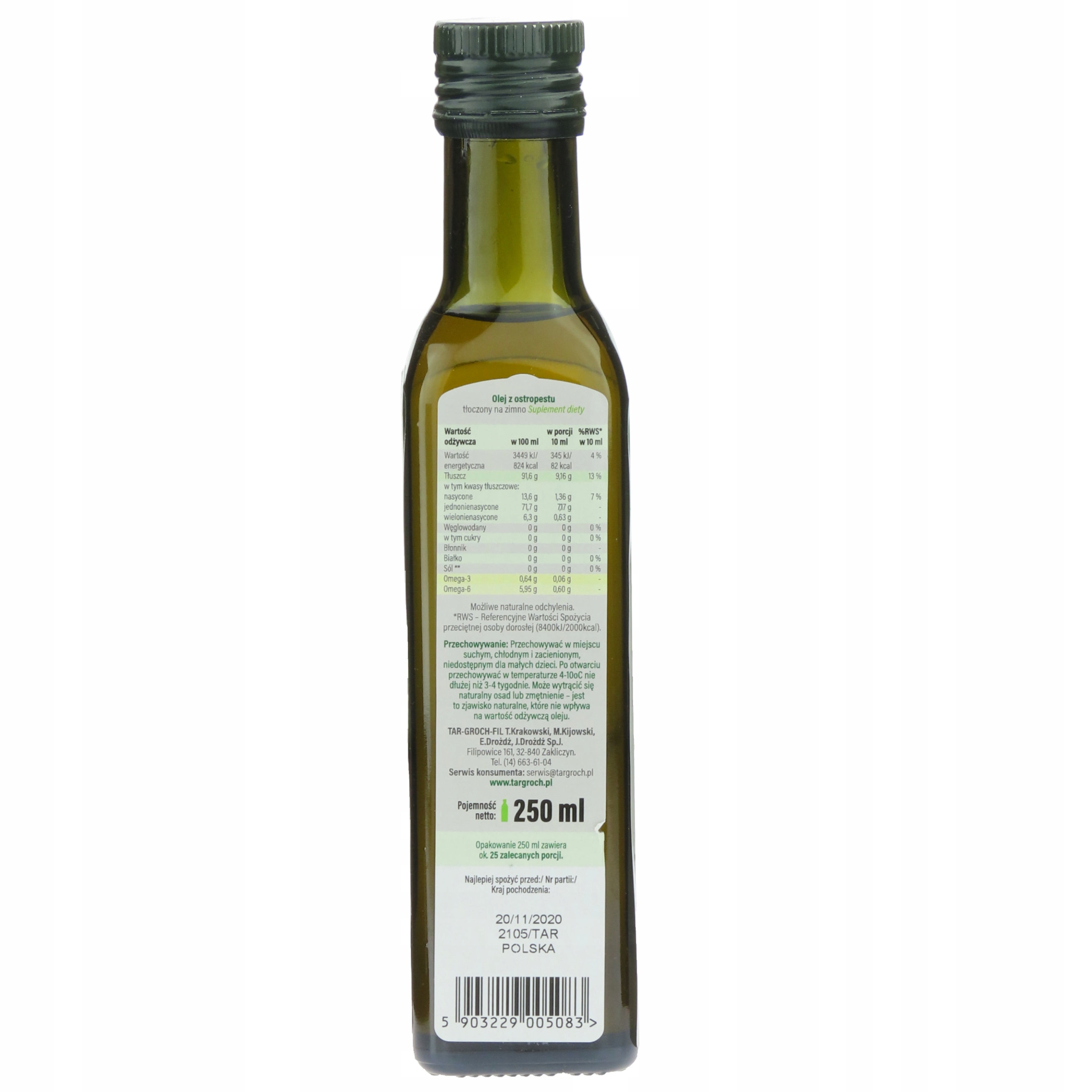 Olej z ostropestu Targroch 250 ml - obrazek 5