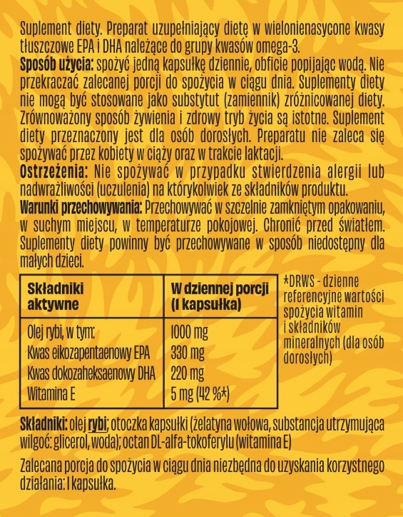 Kwasy Omega 3 Dzik - 120 kapsułek - obrazek 2
