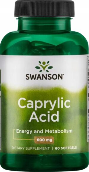 Swanson Caprylic Acid (kwas kaprylowy) 600 mg 60 kapsułek
