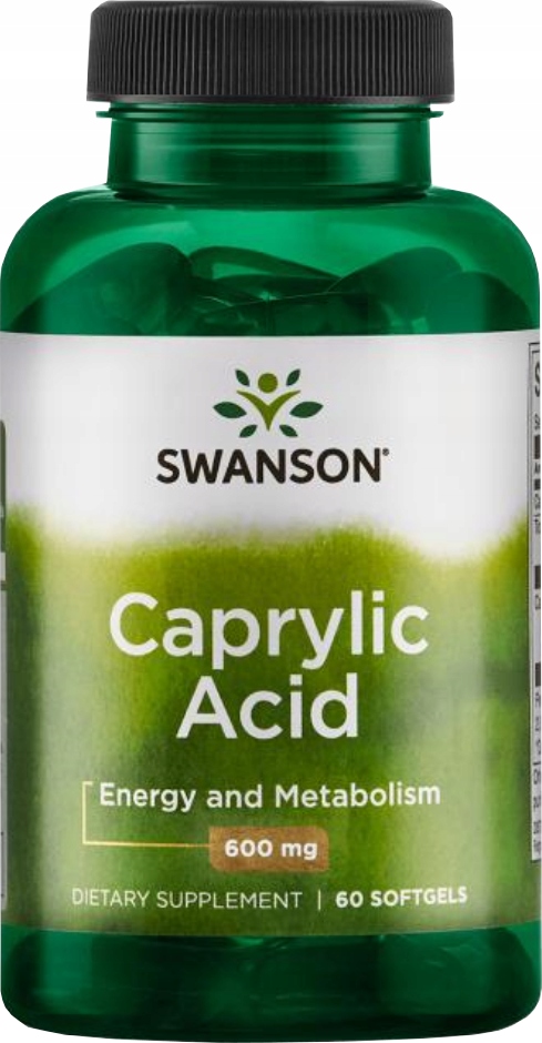 Swanson Caprylic Acid (kwas kaprylowy) 600 mg 60 kapsułek