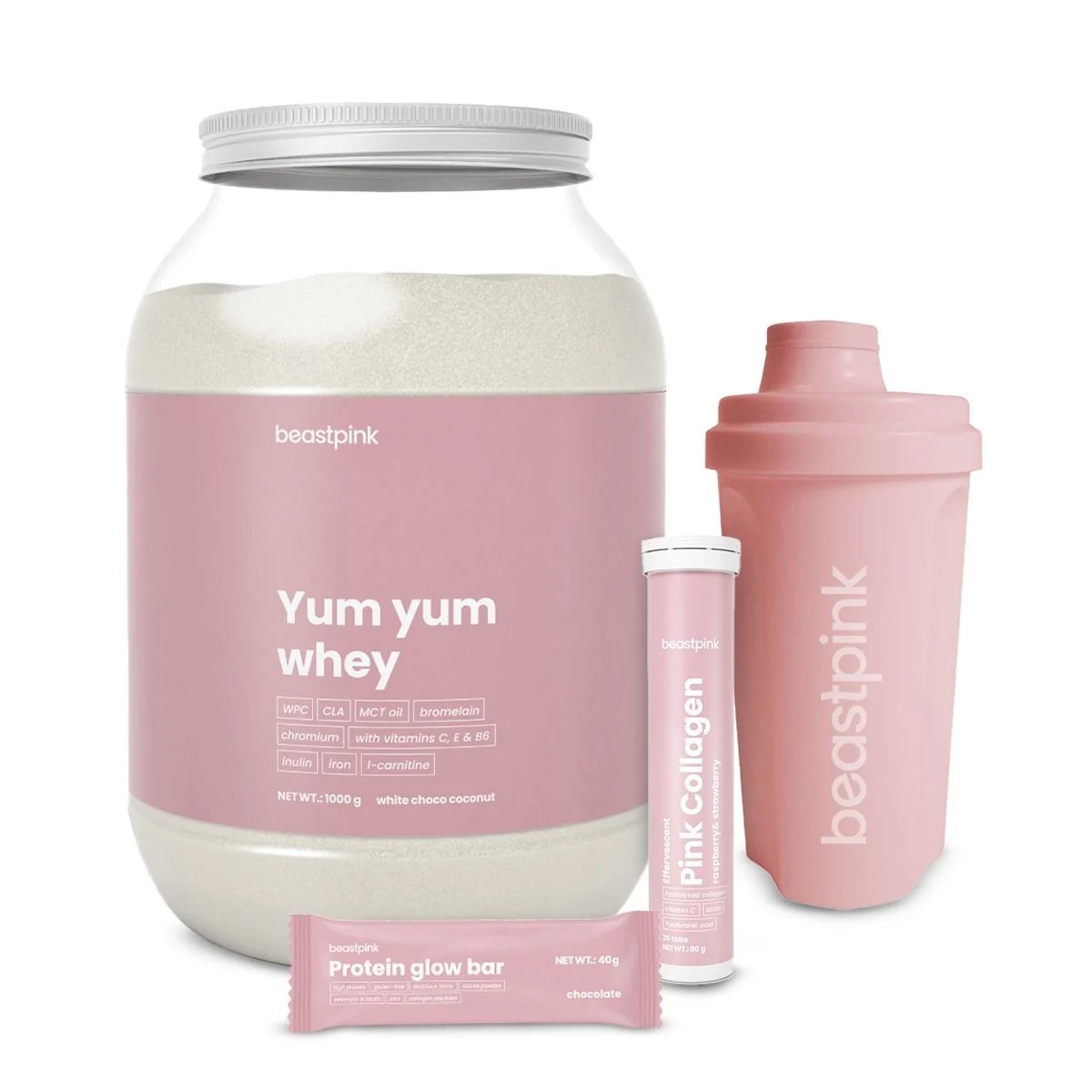 Odżywka białkowa BeastPink proszek 1000 g smak biała czekolada - kokos - obrazek 7