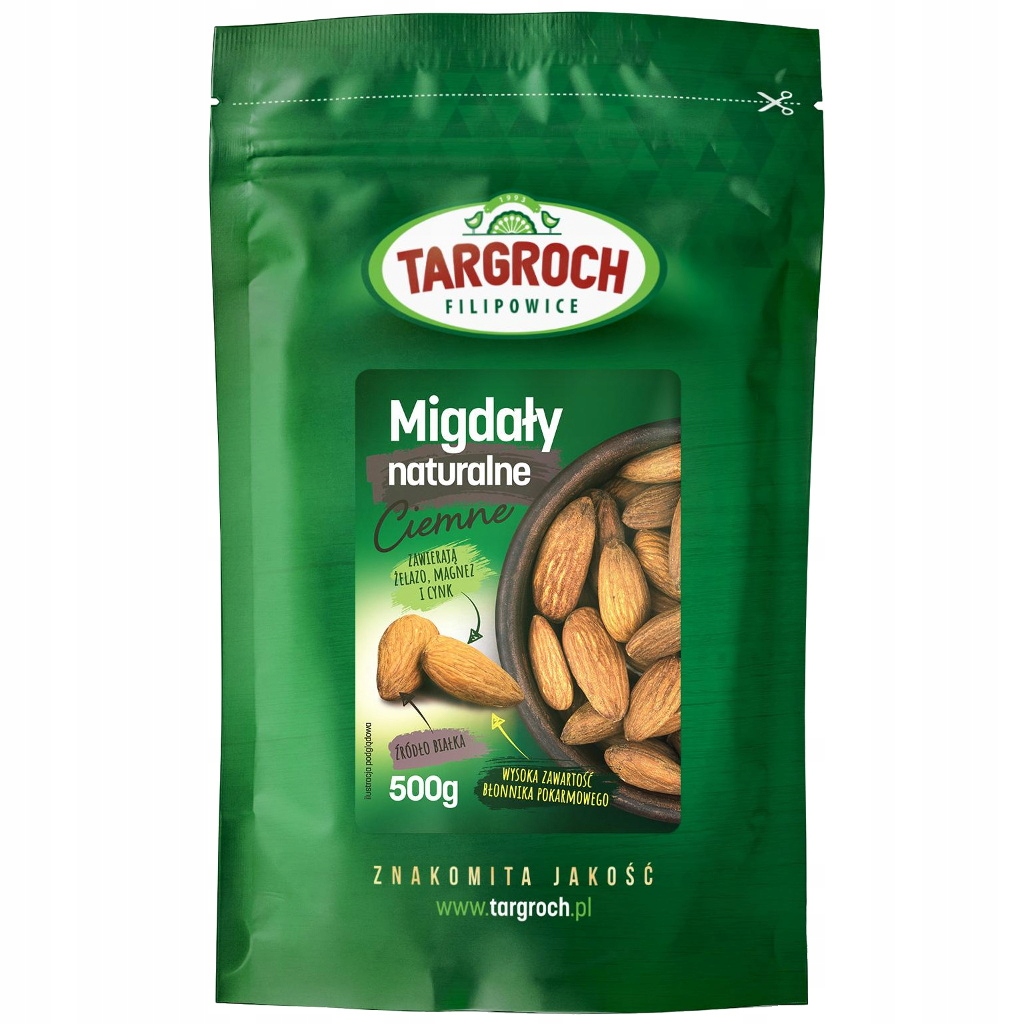 Migdały naturalne ciemne Targroch 500 g