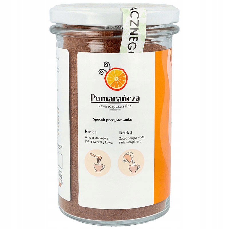 Kawa rozpuszczalna KruKam Pomarańcza 130 g - obrazek 3