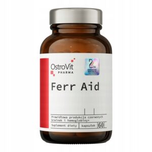 Kapsułki OstroVit Ferr Aid, witamina C, 60 szt., bezalkoholowe, bez cukru