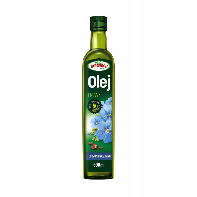Olej lniany tłoczony na zimno 500 ml Targroch - obrazek 5