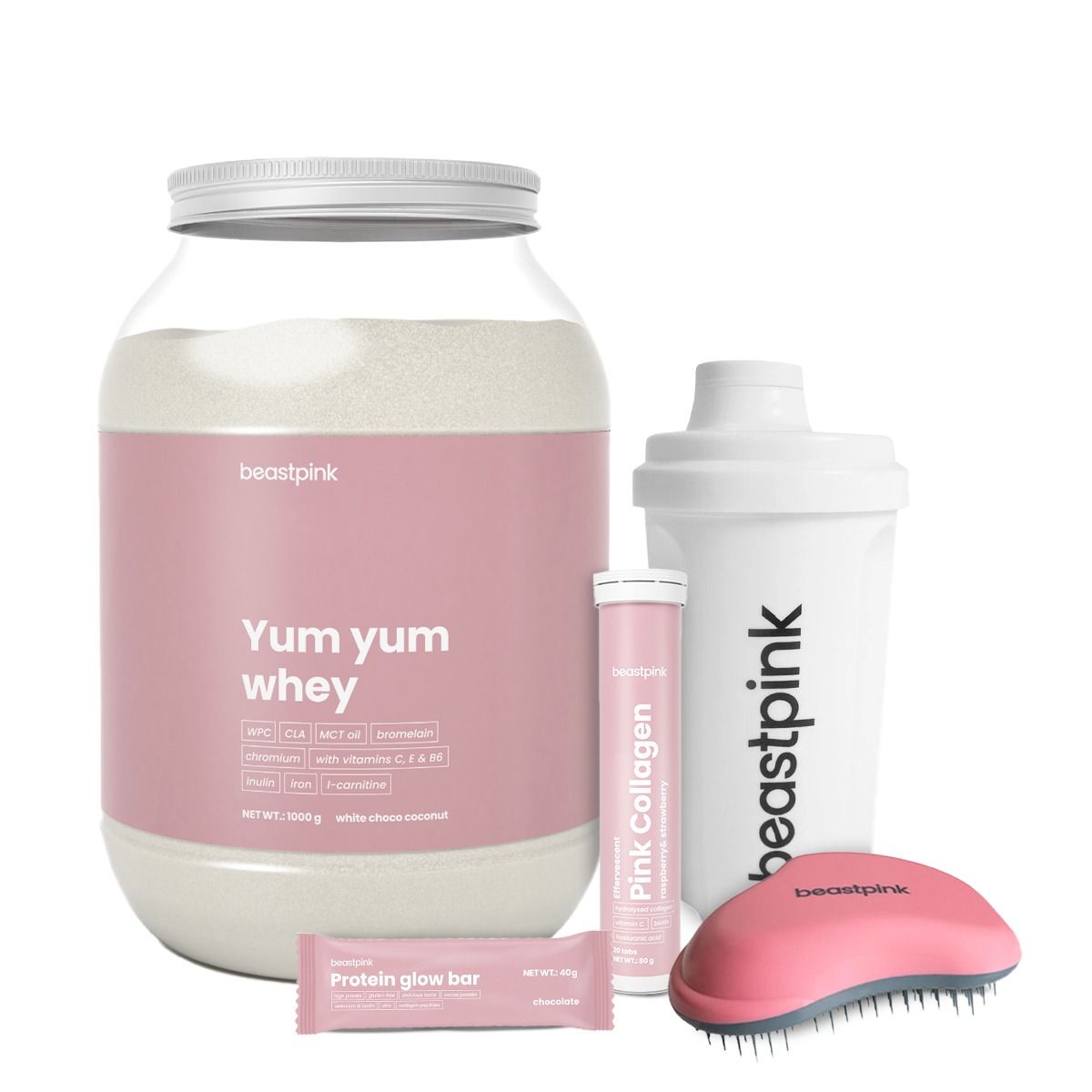 Odżywka białkowa BeastPink Yum Yum Whey WPC waniliowy 1000 g bez aspartamu - obrazek 11