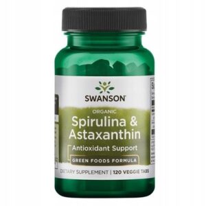Swanson Spirulina Organiczna& Astaxanthin 120 tabletek