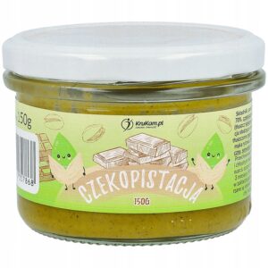 Pasta pistacjowy KruKam Pasta z Pistacji z Białą Czekoladą 150 g