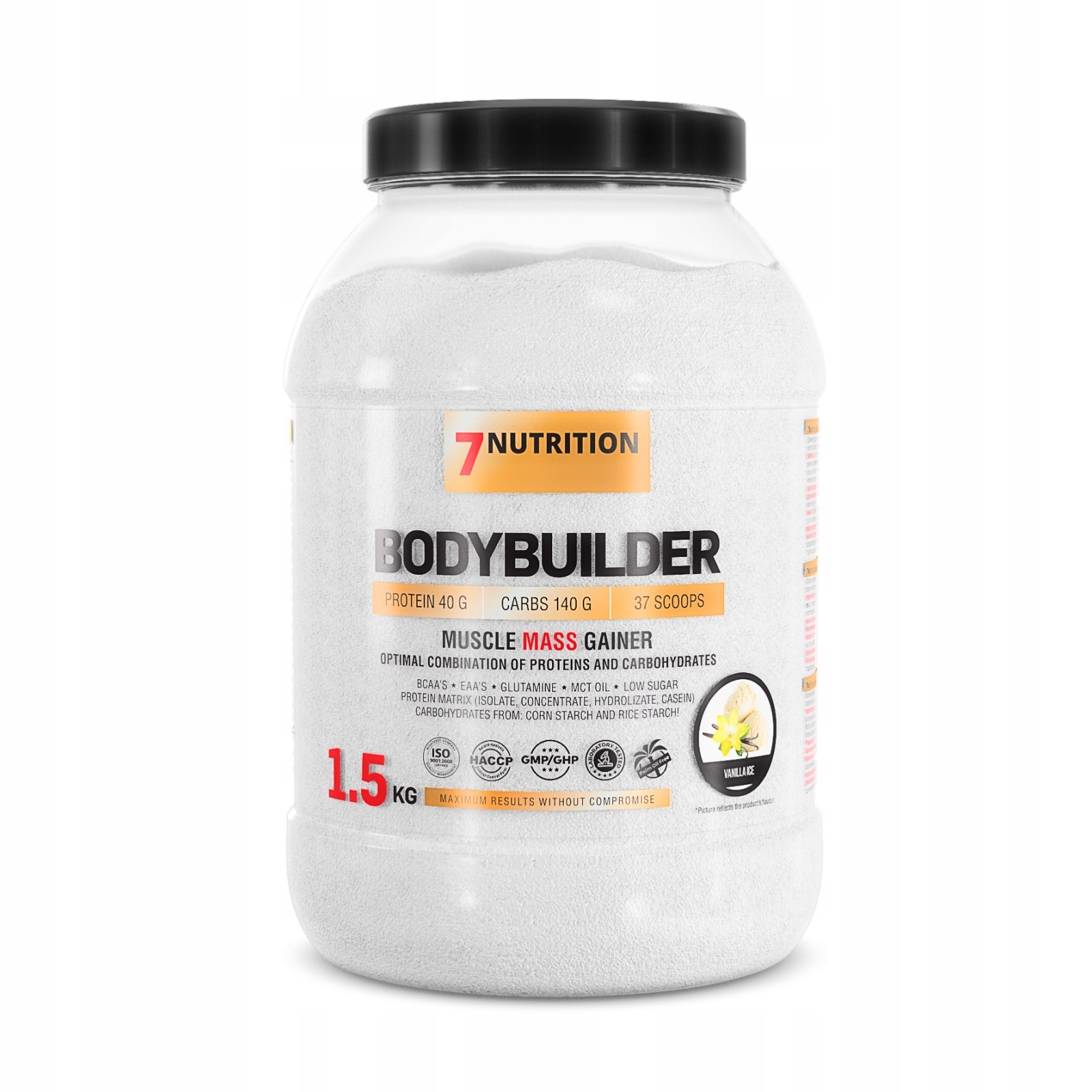 Gainer proszek waniliowy 7Nutrition 1500 g - obrazek 4