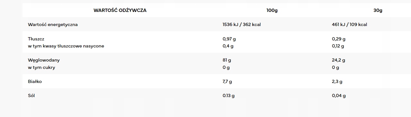 Kleik ryżowy proszek 7Nutrition Cream of Rice 1000g smak bananowy 1000 g - obrazek 2