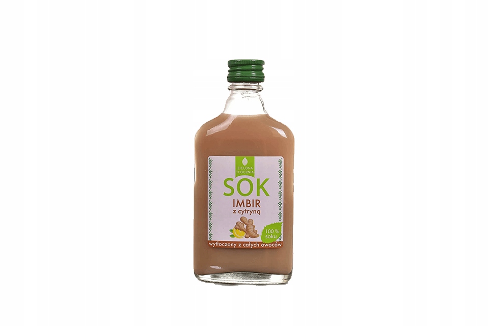 Sok imbirowy z cytryną Zielona Tłocznia 200 ml - obrazek 3
