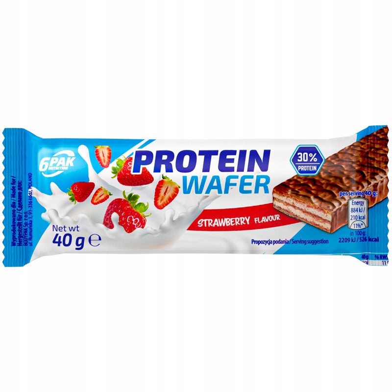 Baton proteinowy 6PAK Nutrition Strawberry 40g - obrazek 6