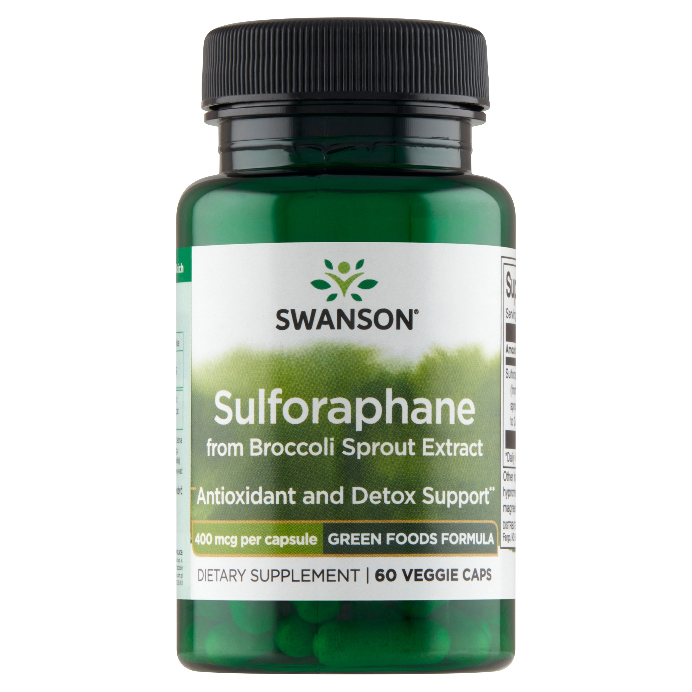 Swanson sulforafan z kiełków brokuła 60 kaps. antyoksydant detox odporność - obrazek 3