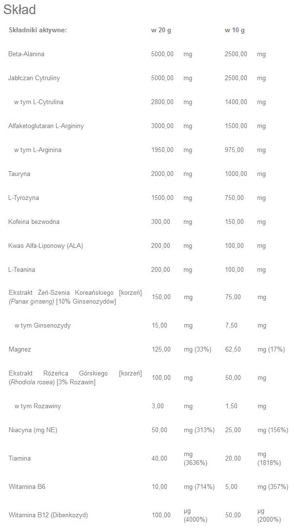 Odżywka przedtreningowa Trec Nutrition proszek cukierkowy 300 g - obrazek 9