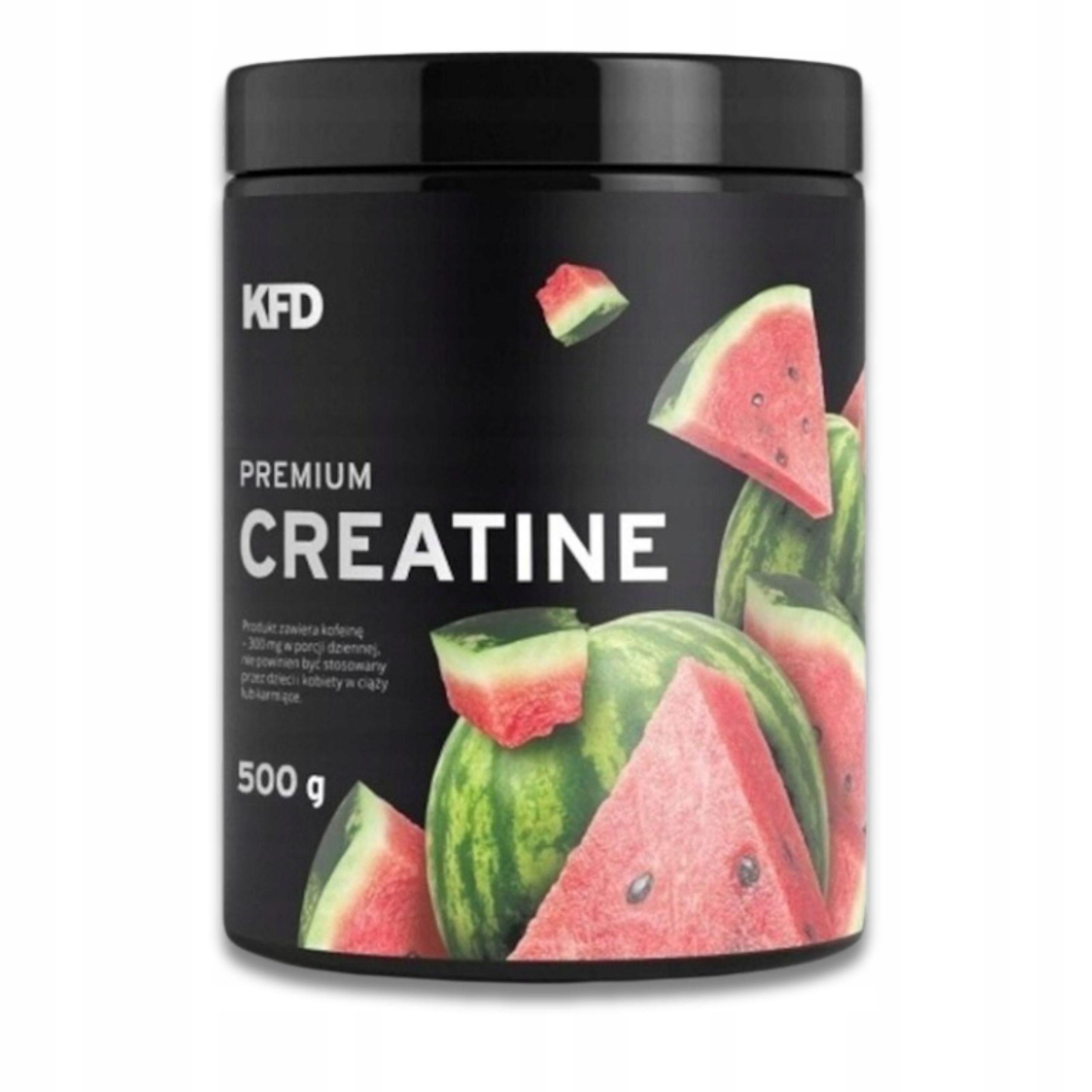 Kreatyna monohydrat KFD proszek o smaku arbuzowym 500 g - obrazek 3