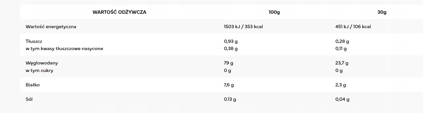 7Nutrition CREAM OF RICE 1000 g smak szarlotka bez cukru bez glutenu - obrazek 2