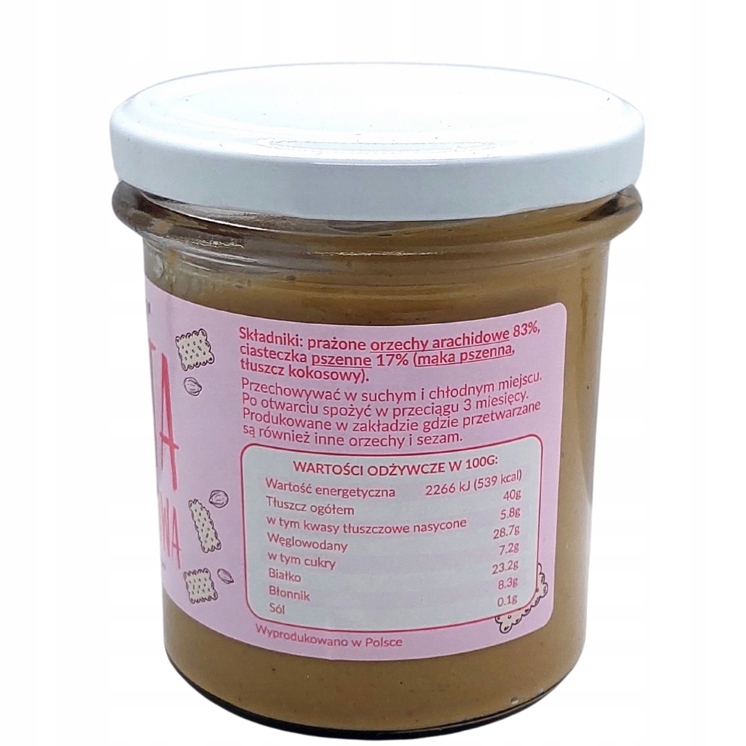 Pasta orzechowo ciasteczkowy KruKam Pasta Orzechowa z ciasteczkami 300 g - obrazek 3