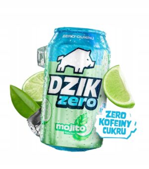 WK DZIK Napój gazowany MOJITO ZERO 330 ml Bez Kofeiny Zero Kalorii