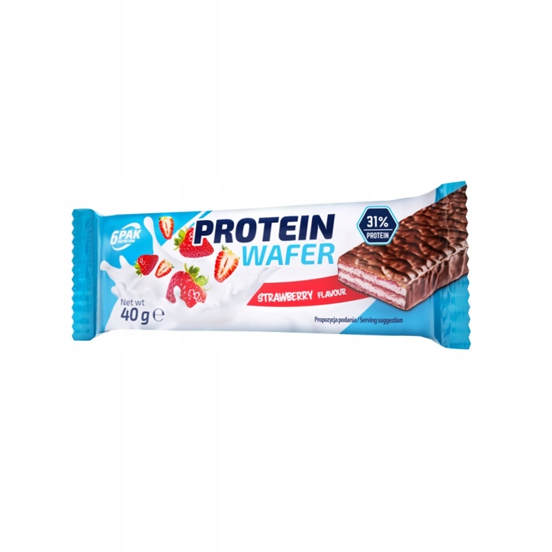Baton proteinowy 6PAK Nutrition Strawberry 40g