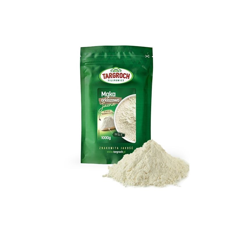 Targroch mąka orkiszowa jasna do wypieków ciast chleba naleśników 1 kg - obrazek 2