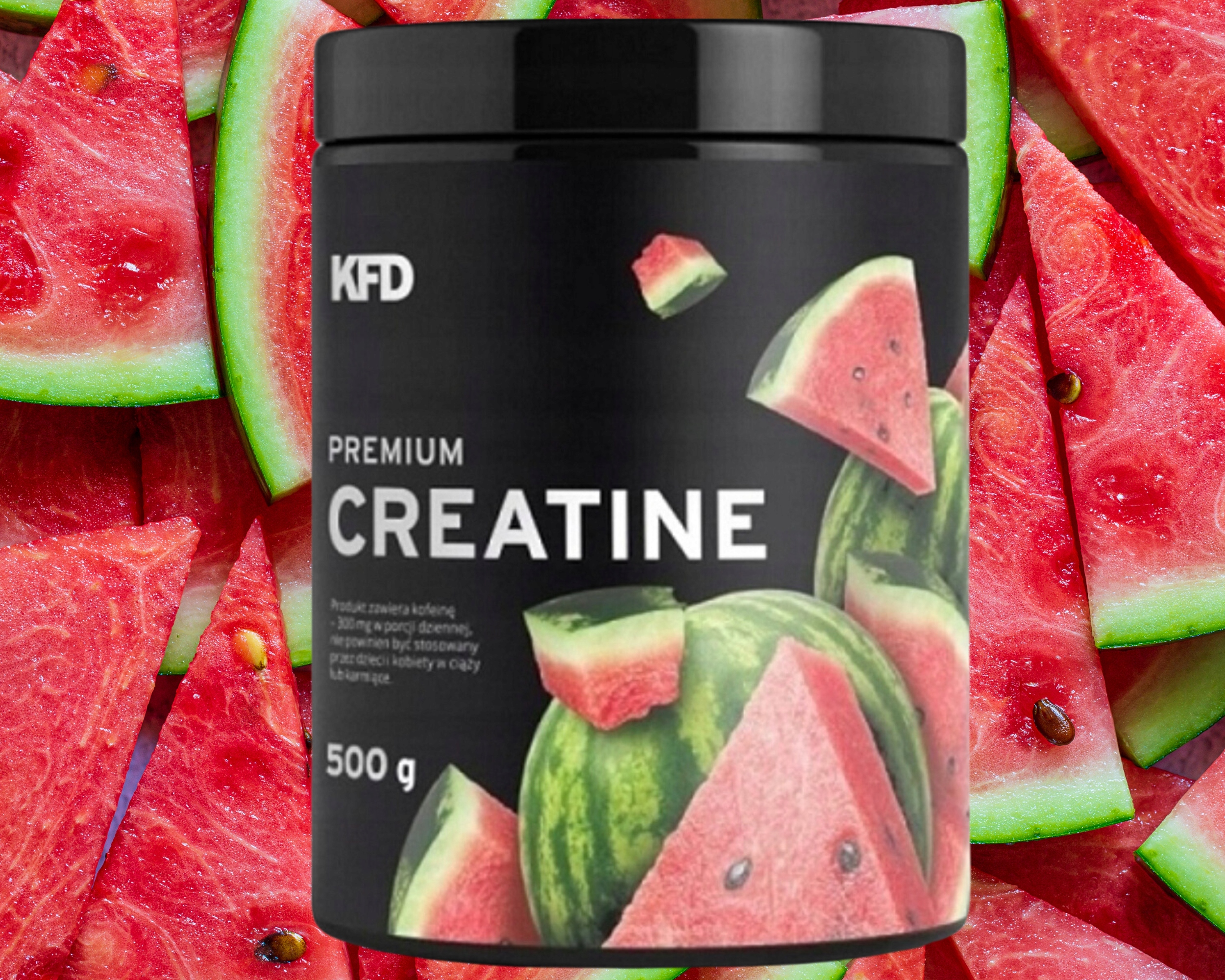 Kreatyna monohydrat KFD proszek o smaku arbuzowym 500 g - obrazek 5
