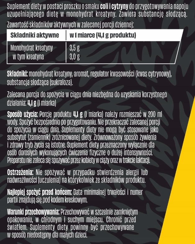 Warszawski Koks WK Dzik Kreatyna 369g Cola Cytryna - obrazek 2