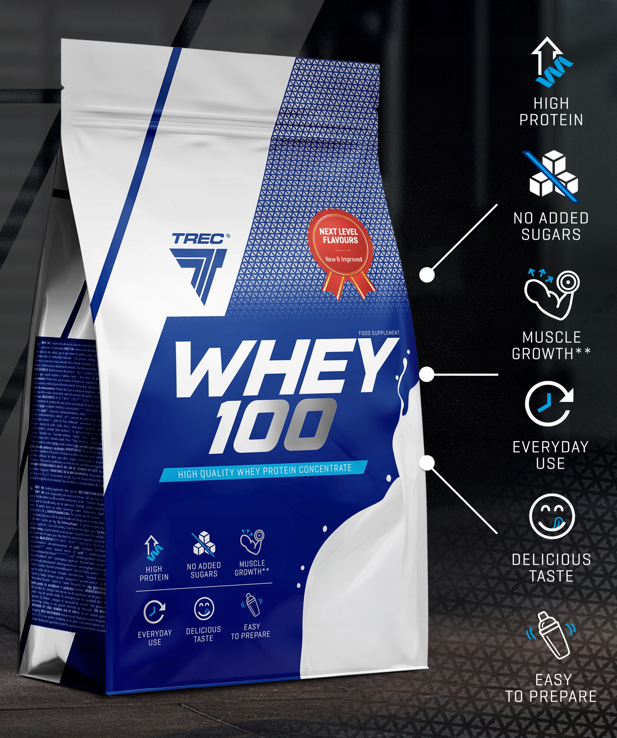 Odżywka białkowa Trec Nutrition WPC proszek 700 g smak ciasteczkowy - obrazek 4