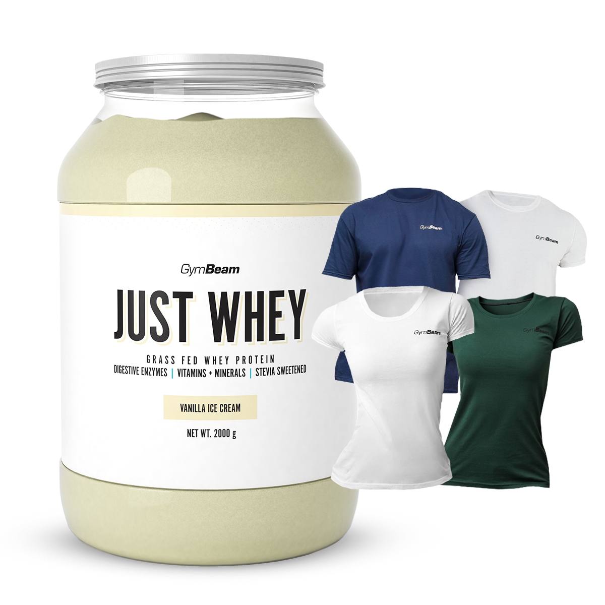 GymBeam Just Whey odżywka białkowa białko serwatkowe lody waniliowe 1 kg - obrazek 8