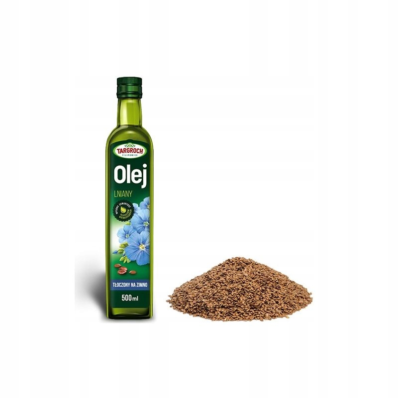 Olej lniany tłoczony na zimno 500 ml Targroch - obrazek 2