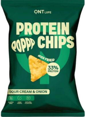 QNT PROTEIN CHIPS Chipsy Białkowe Protein Bez Glutenu Sour Cream Onion 50g