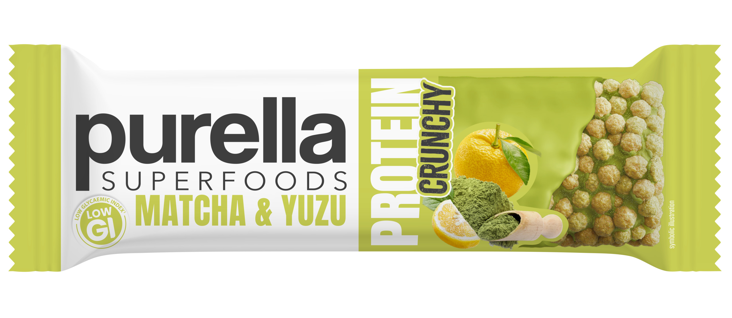 Baton proteinowy Purella Crunchy Matcha &Yuzu bez dod cukru 45g - obrazek 6