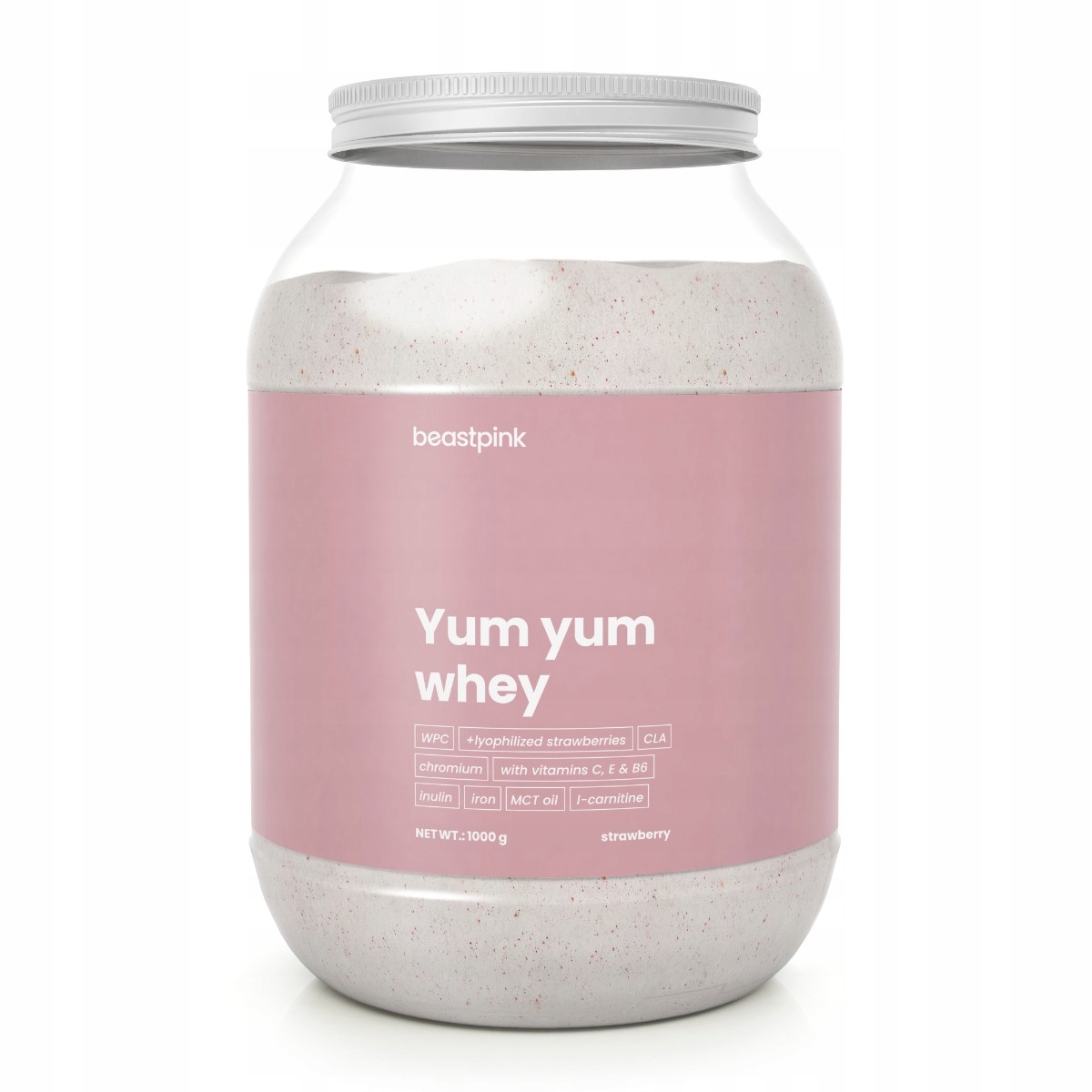 Odżywka białkowa BeastPink proszek 1000 g smak truskawkowy