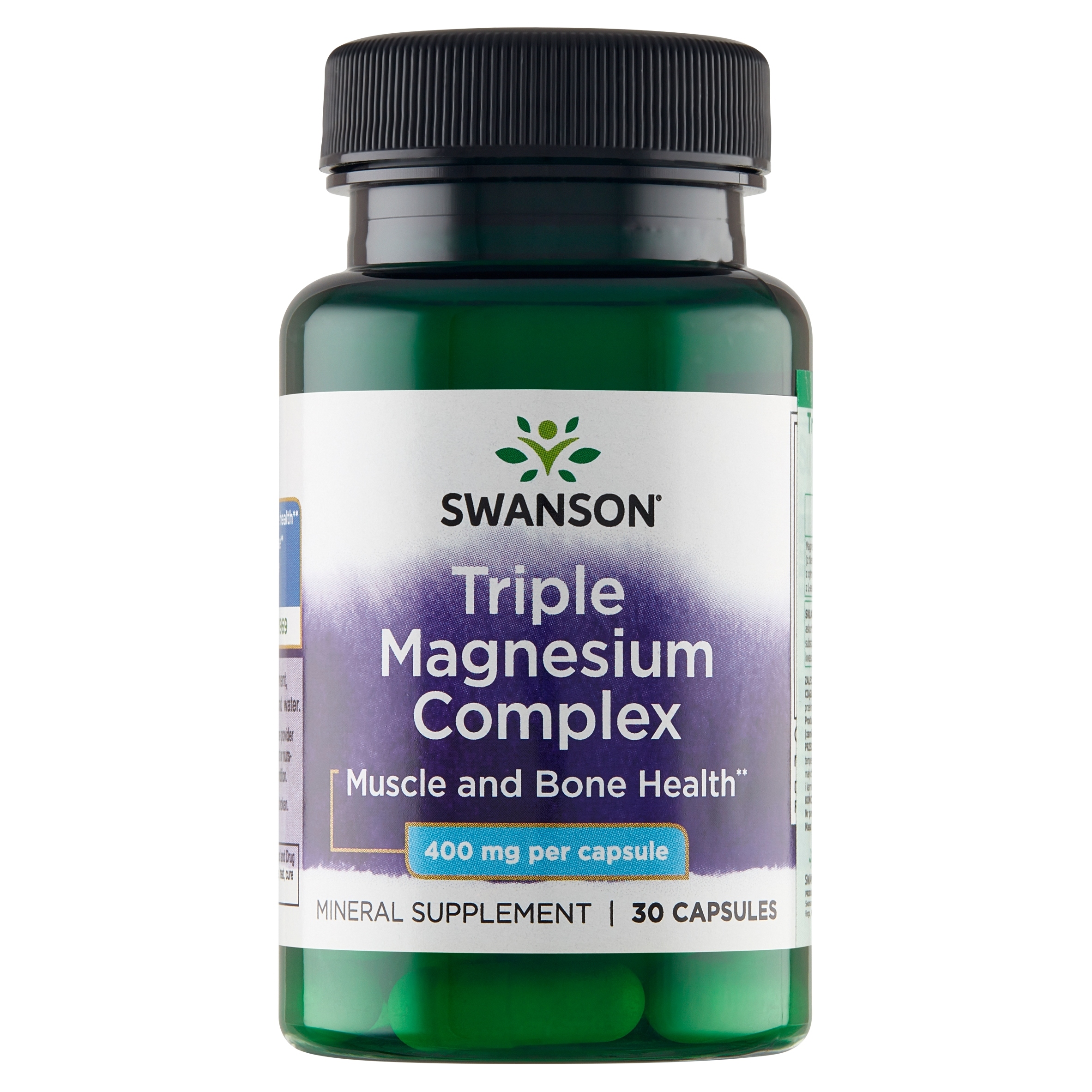 Swanson magnez trzy formy 400 mg 30 kaps. mięśnie kości skurcze stres zęby