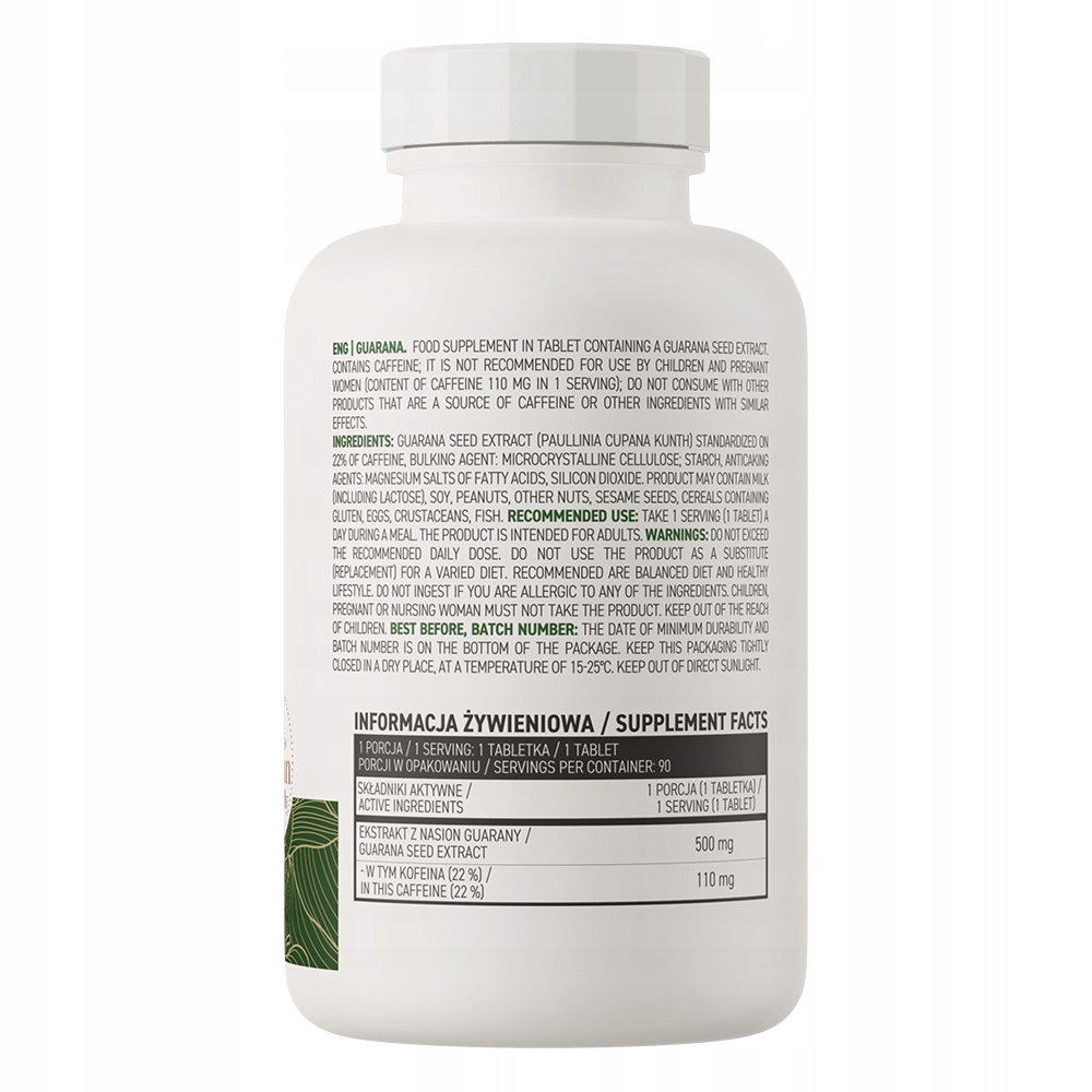 Tabletki OstroVit Guarana 90 szt. - obrazek 2