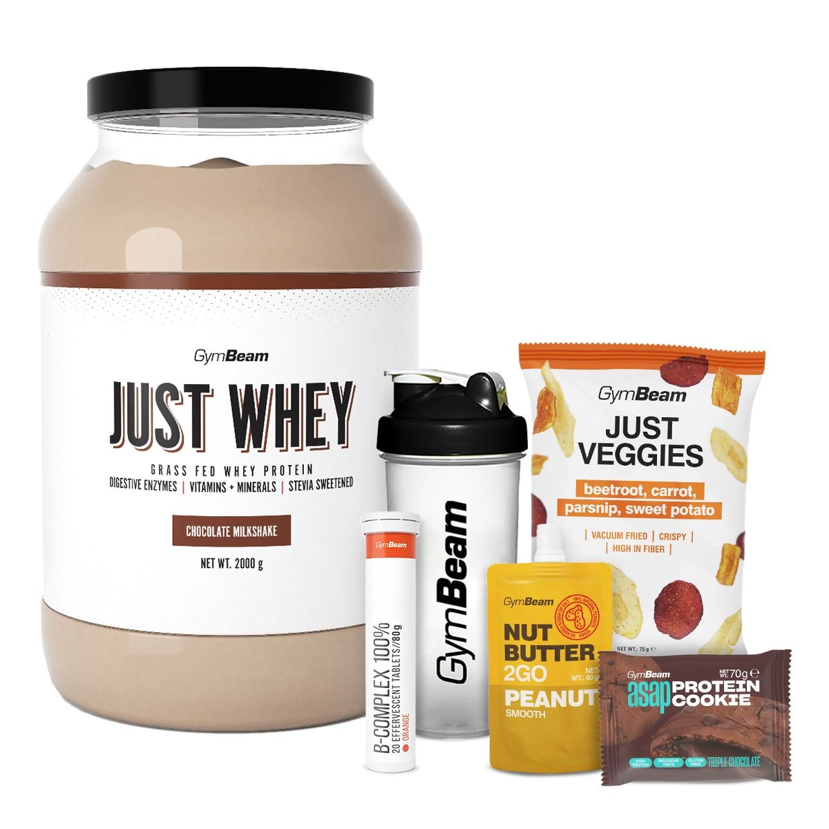 GymBeam Just Whey odżywka białkowa białko serwatkowe lody waniliowe 1 kg - obrazek 2