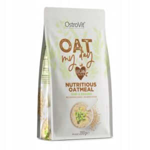 BŁONNIK PŁATKI OWSIANE BŁYSKAWICZNE OWSIANKA OSTROVIT OAT MY DAY 200G KIWI