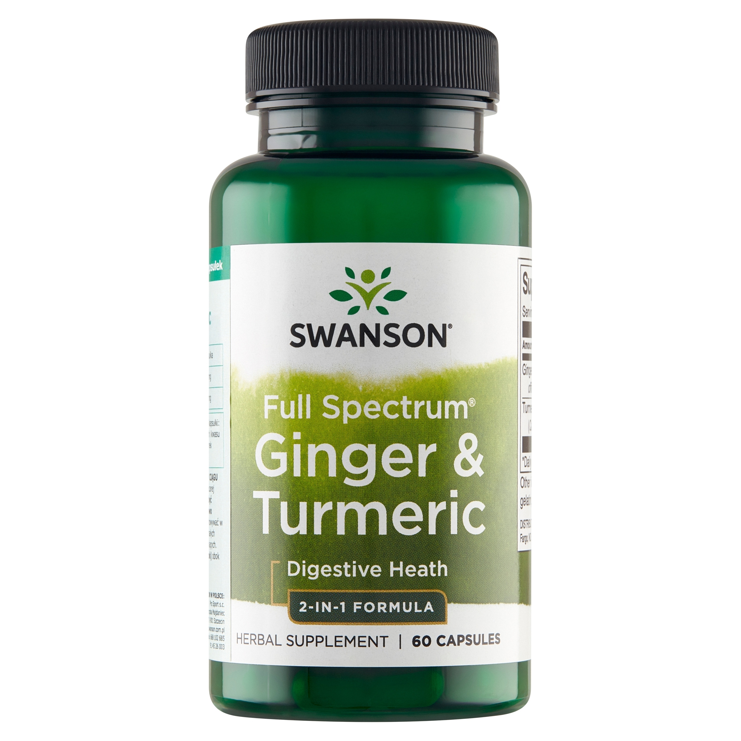 Swanson Full Spectrum imbir & turmeric (imbir i kurkuma) 60 kapsułek - obrazek 4
