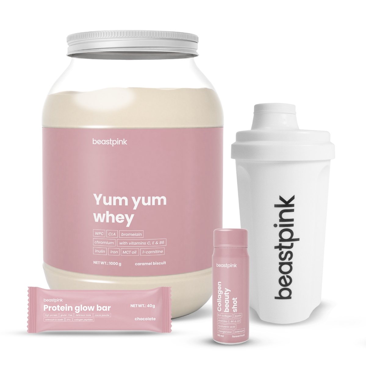 Odżywka białkowa BeastPink proszek 1000 g smak biała czekolada - kokos - obrazek 2