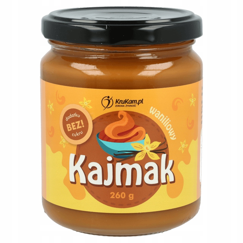 KAJMAK DO CIAST WANILIOWY BEZ CUKRU 260G - KRUKAM
