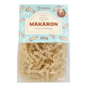 KruKam Makaron z ryżu białego (bezglutenowy) świderki 250g