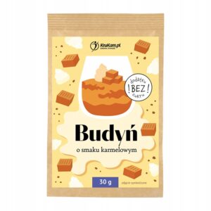 KruKam Budyń o smaku karmelowo-ciasteczkowym 30g bez dodatku cukru