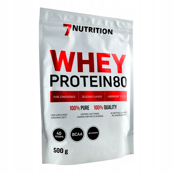 7Nutrition Whey Protein 80 białko 500g Czek Karmel