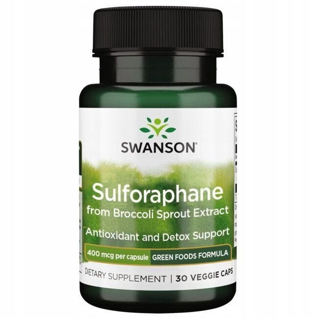 Swanson sulforafan z kiełków brokuła 60 kaps. antyoksydant detox odporność - obrazek 4