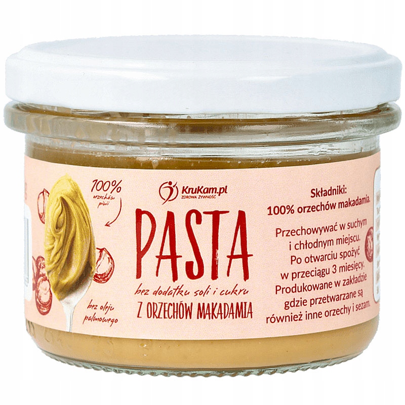 PASTA Z ORZECHÓW MAKADAMIA 150G - KRUKAM - obrazek 2