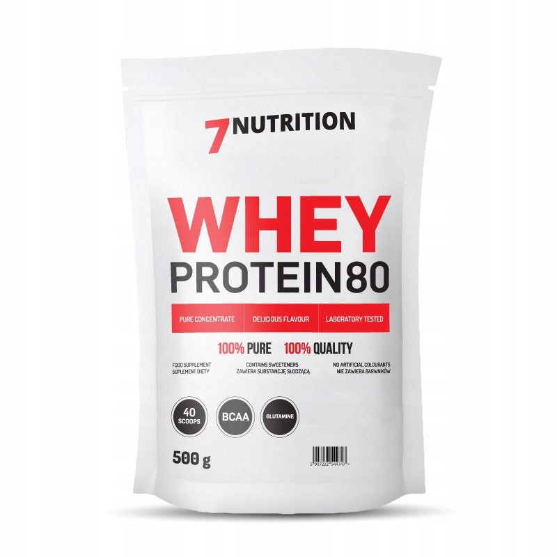 7Nutrition Whey Protein 80 500g WPC KONCENTRAT | Biała czekolada z maliną